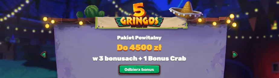 5gringos kasyno bonus powitalny