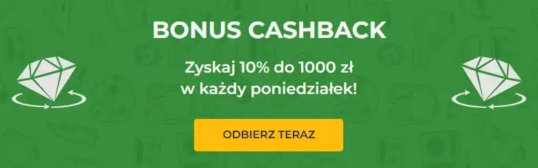 cashback w rolling slots kasyno