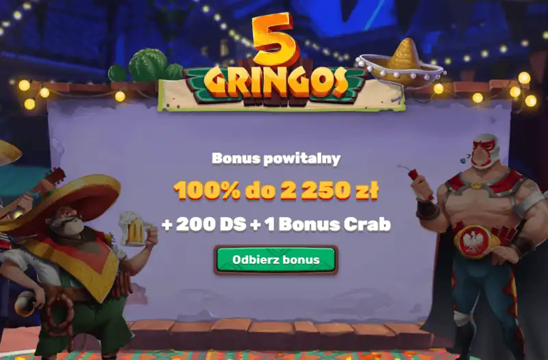 Bonus powitalny od 5Gringos Casino