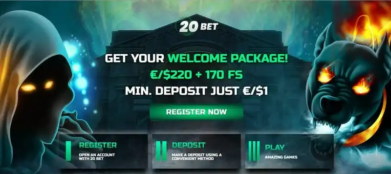 20bet kasyno bonus baner reklamowy