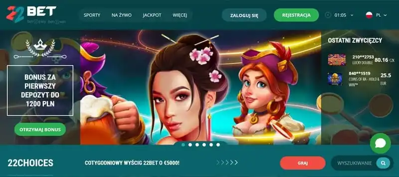 Strona główna kasyna 22Bet